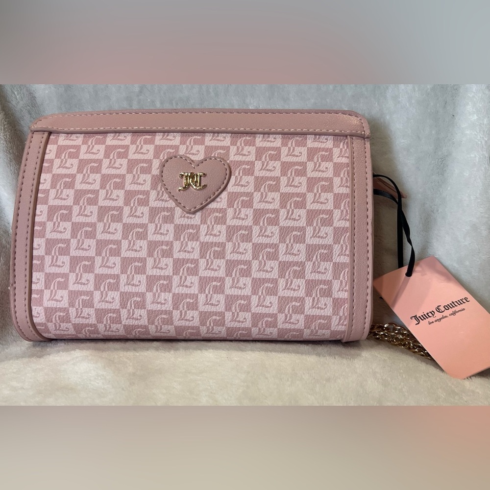 Juicy Couture Pink Diamond “Miss Juicy” Pouch Wristlet – Gold Hardware